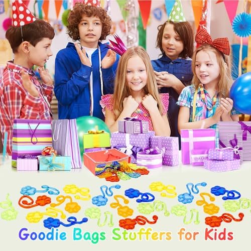 30 PCS Sticky Hands Bulk Party Favors for Kids 4-8,8-12 Year Dog Paw Shape Stretchy Sticky Hand Feet Goodie Bags Stuffers for Kids Treasure Box Toys for Classroom Small Mini Prizes Trinkets - Image 7