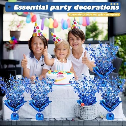 6 Pack Metallic Foil Spray Centerpiece Stars for Wedding, Birthday, Anniversary, Christmas Table Decor, Holiday Festival Baby Shower Graduation Mantle Party Decorations (Dark Blue) - Image 5
