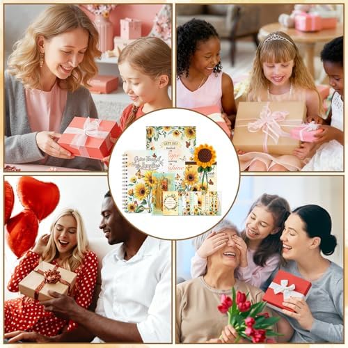 Sunflower Planner Gift Set for Women - 1 Sticker Book of 600+ Stickers, 1 Weekly Planner, 1 Crochet Keychain, 1 Metal Bookmark, 12 Prayer Cards, Gift for Women Men Teens Christian Birthday Mothers Day - Image 4