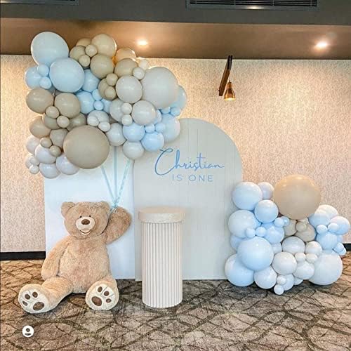 Voircoloria 130pcs Light Blue Balloons Garland Arch Kit, 18 12 10 5 Inch - Image 6