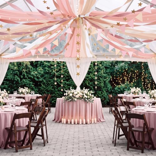 Frienda 14 Pcs Dusty Blush Pink Party Decorations Set for Fancy Birthday - Image 7