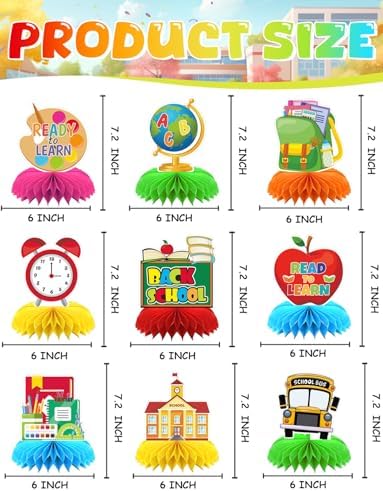Back to School Table Decorations, 9 Pcs Welcome Back to School centerpieces - Image 4