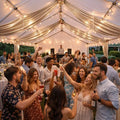 2 Panels 5ft(W) x 20ft(L) Champagne Backdrop Curtain for Wedding Parties by PartyVillage