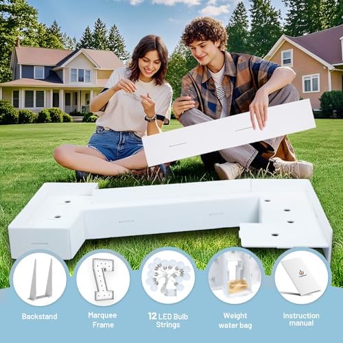 4FT Marquee Light Up Number 7, Foam Board & Water Bag, 12 Bulbs for Party - Image 2
