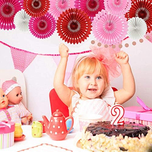 BEISHIDA Honeycomb Round Paper Fans Red Pink Mix Hanging Party Decoration - Image 6