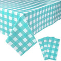 Kesfey Blue Gingham Tablecloth Picnic Party Checkered Table Cover 3 Packs by kesfeyhigh-qualitygoods