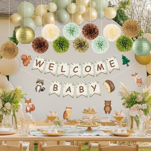 Kriyokiaa Woodland Baby Shower Decorations, 15 Pcs Party Set - Image 4