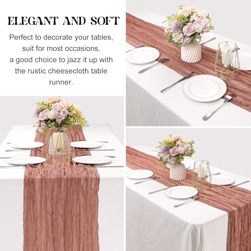 10FT Cheesecloth Table Runner Boho Party Home Decorations - Image 3