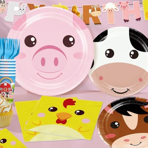 Cocomigo 159pcs Farm Birthday Decorations for Boys Girls, Serves 20 - Image 5
