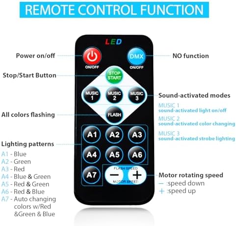 NEQUARE Disco Ball Party Lights 4-Pack, Sound Activated Strobe with Remote - Image 3