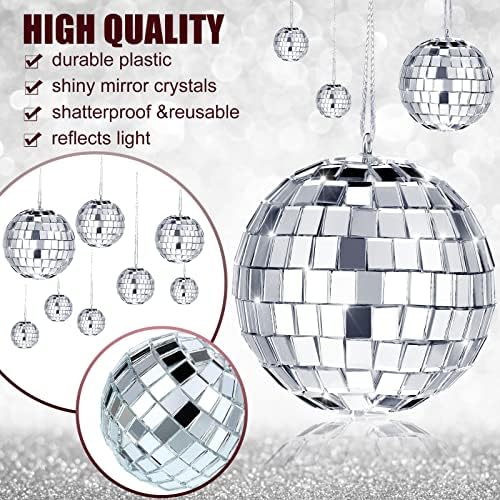 MTLEE 20 Pcs Disco Balls Decorations Assorted Size Disco Ball Ornaments - Image 3