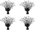 4 Pack Metallic Foil Spray Centerpiece Stars for Wedding, Birthday, Anniversary, Christmas Table Decor, Holiday Festival Baby Shower Graduation Mantle Party Decorations (Black) by Unknown