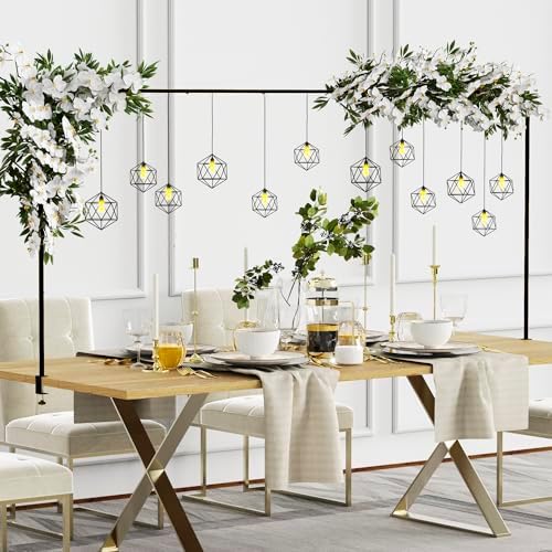 Putros Over the Table Rod Stand with Clamps, Table Arch Set of 2, Black by Putros