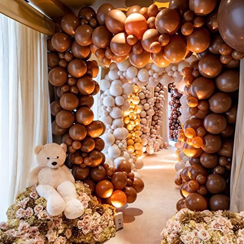 PartyWoo Boho Neutral Light Brown Balloons 50pcs Coffee Fall Color 12 Inch - Image 6