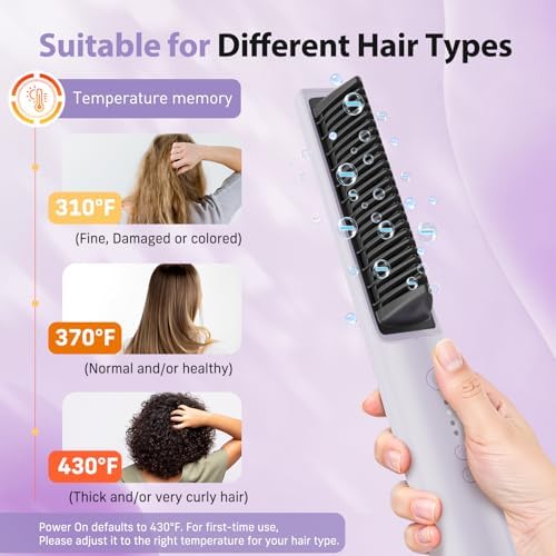 Quico Hair Straightener Brush, 100-240V Dual Voltage Straightener Brush - Image 4