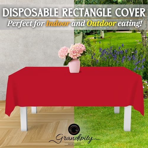 Grandipity Plastic Table Cloth Disposable 12 Pack 54” x 108” Rectangle - Image 5