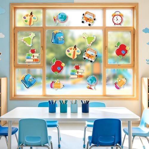 54Pcs Back to School Cutouts, Classroom Theme Bulletin Board Decoration, First Day of School Paper Cut-Outs for Teacher Students Party Supplies Classroom Office Chalkboard Door Wall Decor - Image 7