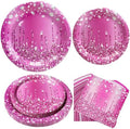 75Pcs Rose Red Diamond Party Decorations, Plates and Napkins for 25 Guests by Unknown