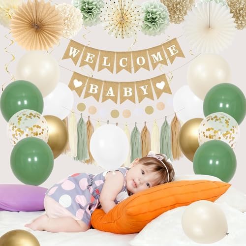 Baby Shower Decorations Kit – Welcome Baby Party Banner Supplies - Image 6