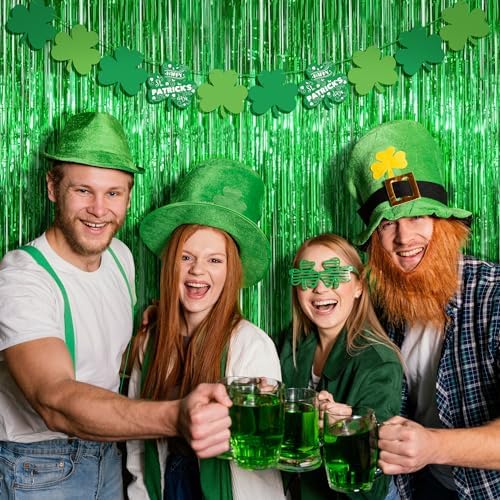 Green Tinsel Backdrop Curtains - 2 Pack Foil Fringe Streamers Photo Backdrop for 2027 World Soccer Cup Party Decorations | Soccer Football Theme Birthday Dinosaur Animal Party Wall Decor - Image 7