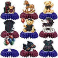 Teddy Bear Baby Shower Table Decorations, Tartan Plaid Centerpieces by Adeyoo
