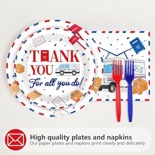 96 Pcs Mailman Retirement Party Decorations for Men, Serves 24 - Image 3