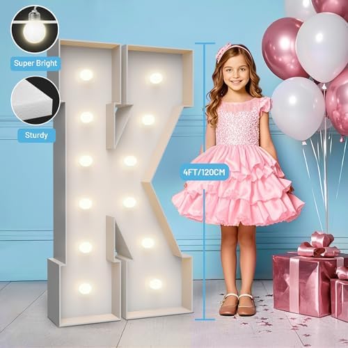 4FT Light Up Marquee Letter K - Large Foam Board Mosaic Kit - Image 3