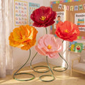 4 Pcs 5ft Large Paper Mix Color Poppy Flower Giant Artificial Poppy by Maysing