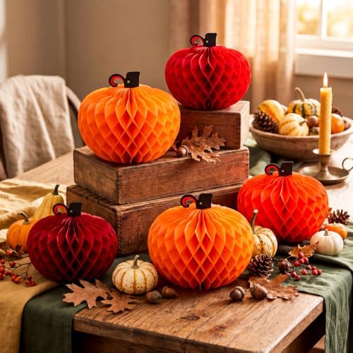 Fourluoo Fall Pumpkin Table Centerpiece Decorations - Image 6