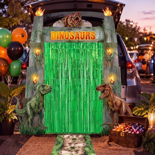 VitalCozy 7 Pcs Dinosaur Party Decorations Jurassic Porch Entryway Backdrop - Image 5