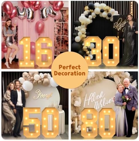 imprsv 70 Marquee Numbers, 3FT Light Up Numbers for 70th Birthday Decor - Image 7