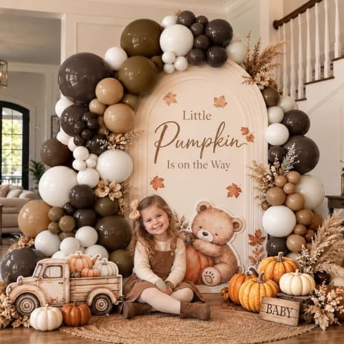 Brown Nude Balloon Arch Kit Double Stuffed Neutral White Sand Balloon Garland Latex Coffee Tan Cream Balloons for Bear Baby Shower Birthday Neutral Wedding Bridal Shower Boho Fall Party Decor - Image 5