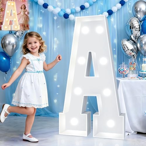 Pooqla 3 FT Marquee Letters, Light Up Letter A, Cool White and Warm White by Pooqla