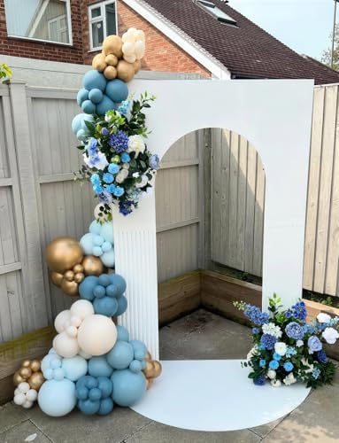 Dusty Blue Balloon Arch Garland Kit, 134PCS Ivory White, Slate Fog, Baby Blue and Gold Balloons for Baby Shower, Gender Reveal, Birthday Backdrop, Wedding, Bridal Shower Party Decor - Image 6