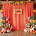 40ftx10ft Wrinkle Free Orange Backdrop Curtains for Parties, Silky Polyester Photo Backdrop Drapes 8 Panels 5x10ft Back Drop Cloth for Wedding Birthday Baby Shower Photography Background by ENJOYYOURPARTY