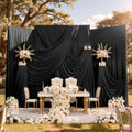 30ftx10ft Wrinkle Free Black Backdrop Curtain for Parties, 6 Panels 5x10ft Silky Polyester Photo Backdrop Drapes Back Drop Cloth Drapery for Wedding Birthday Photography Background by CO-AVE