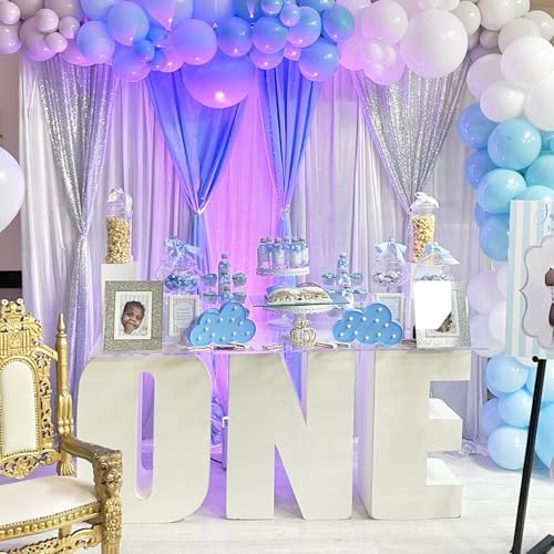 Silver Sequin Backdrop 2 Panels 2FTx8FT Christmas Party Backdrop Curtains - Image 2