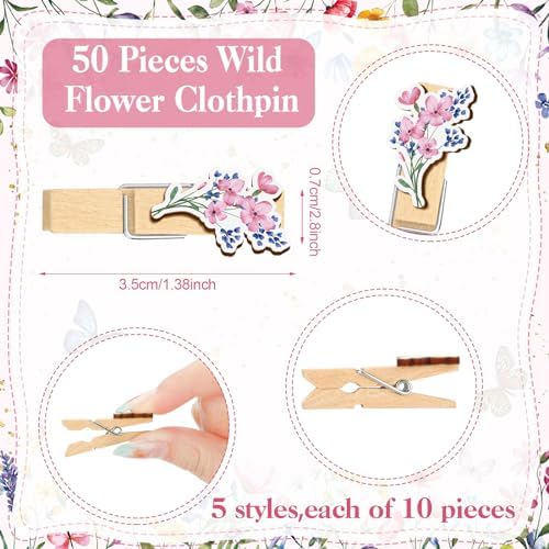 Patelai 321 Pcs Baby in Bloom Baby Shower Decoration Game Wildflower Supply - Image 3
