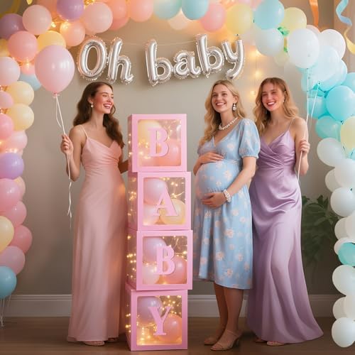 Ledido Baby Boxes with Letters & Fairy Lights for Baby Shower Decorations - Image 6