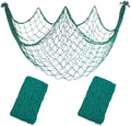 2 Pack Fish Net Decorations, 80x40 Inch Aqua Fishing Net Decor for Party by iHansee