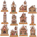 Wesiti 12Pcs Gingerbread Christmas Table Decorations, Gingerbread House Set by Wesiti