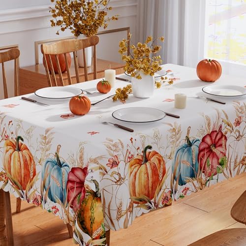 Siilues Fall Tablecloth Rectangle 60x120 Inch Thanksgiving Home Party Decor by SiiluesOfficial