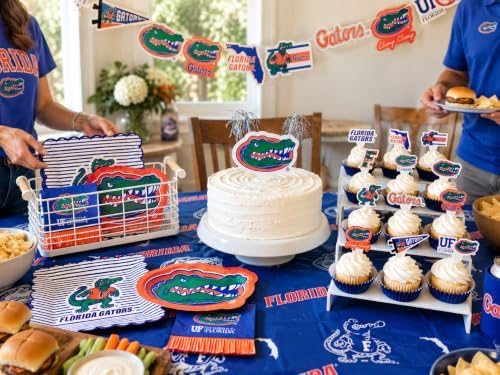 Florida Gator Party Supplies, Birthday Decorations, Plates & Napkins 37 Pc - Image 6