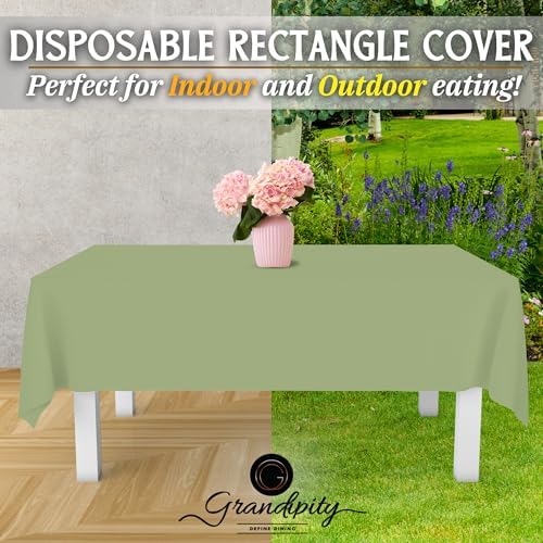Grandipity Plastic Table Cloth Disposable 12 Pack 54” x 108” Rectangle - Image 5