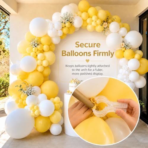 LemonRoad 50 Pack Large Balloon Arch Clips Spring Clamp for Backdrop, Clear - Image 6