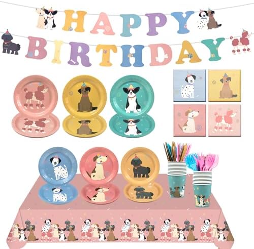 182Pcs Pet Dog Birthday Party Decorations,Serve 30 Guests by Unknown