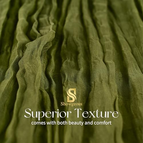 18 Pack Olive Green Cheesecloth Table Runner 17x108 Inches Boho Home Decor - Image 4