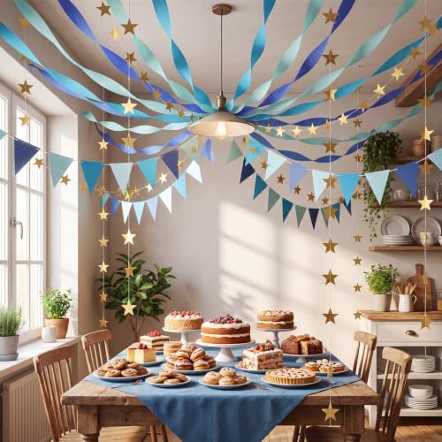 Frienda 14 Pcs Blue Party Decorations Set for Fancy Birthday Party - Image 5