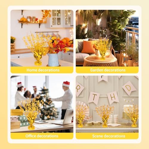 6 Pack Metallic Foil Spary Centerpieces for Tables, Gold Centerpieces for Tables Decorations, Star Brust Table Centerpieces for Birthday Graduation Wedding Baby Shower Party - Image 4
