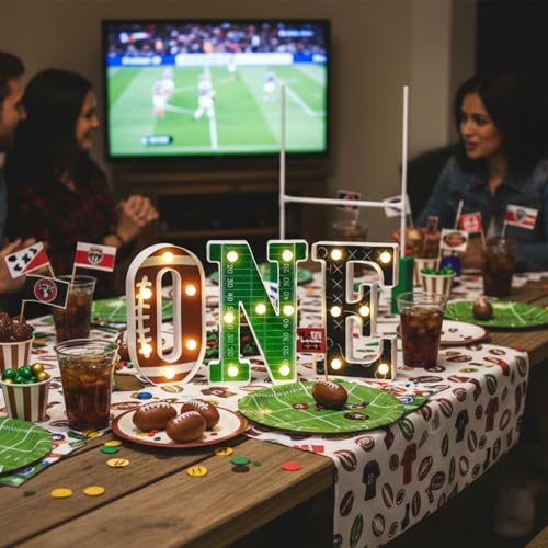 Football 1st Birthday Letters Light Party Decorations - Image 4